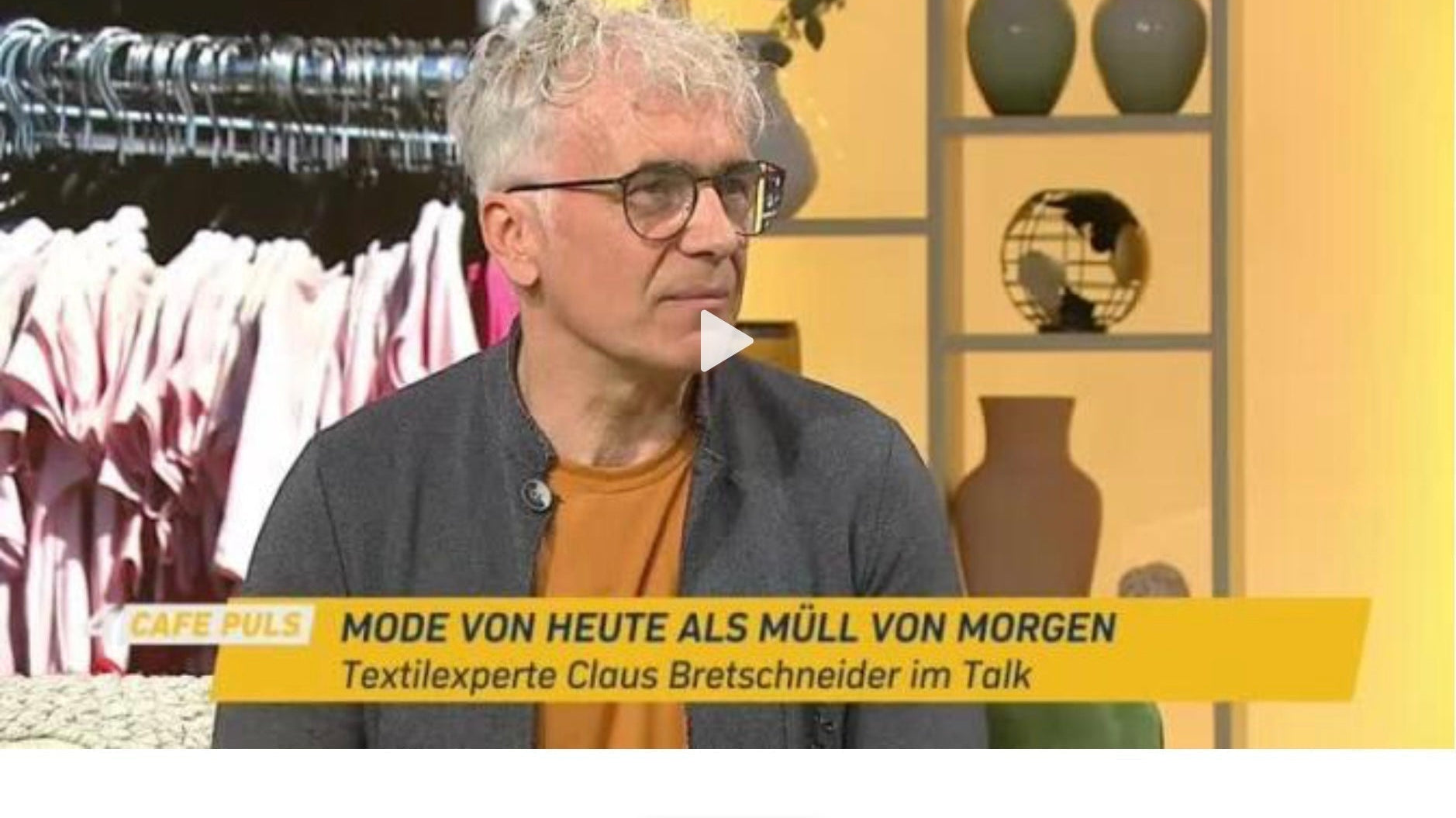 Fast Fashion ist von gestern?  Claus Bretschneider bei Café Puls über nachhaltige Mode