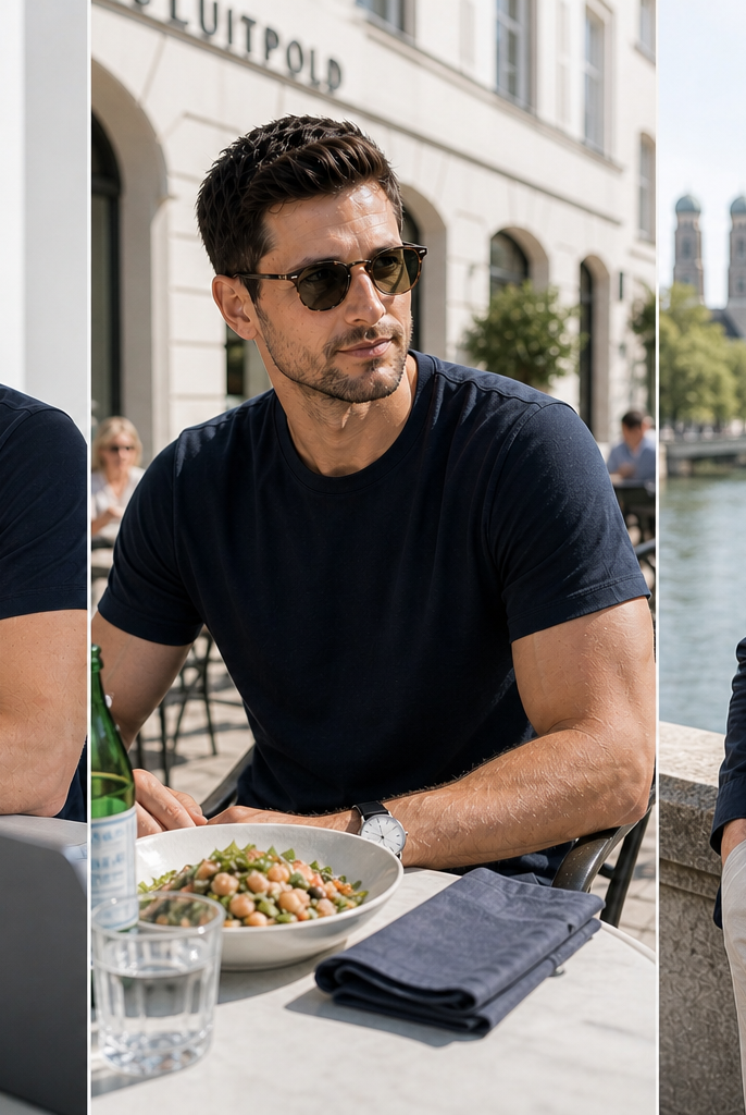 Professioneller Look kombiniert mit der unschlagbaren Performance der CastorTech Faser und T-shirt aus Tencel
