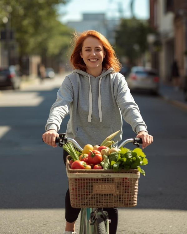 Frau trägt BREDDY’S Hoodie aus TENCEL™ – weich, stilvoll und atmungsaktiv