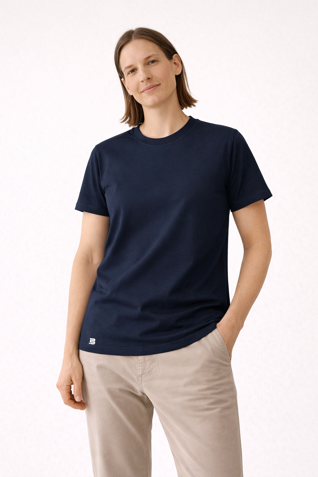 Produktfoto: Damen-T-Shirt von BREDDY’S in blau aus nachhaltigem TENCEL™.