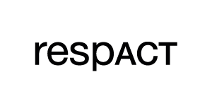 Eine Nahaufnahme eines Logos "Respact"