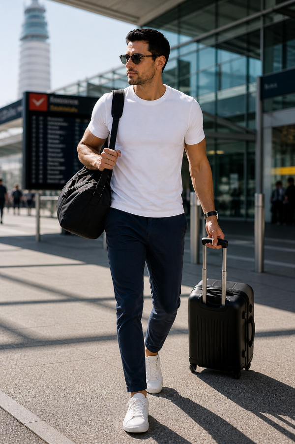 BREDDY’S Reisehose: Formstabile Performance Pants, die direkt aus dem Koffer perfekt sitzen.