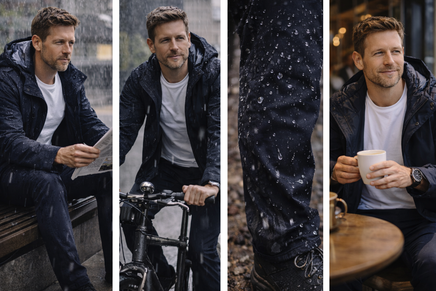 BREDDY’S Funktionshose: Wasserabweisendes High-Tech-Gewebe für den täglichen Einsatz bei jedem Wetter.